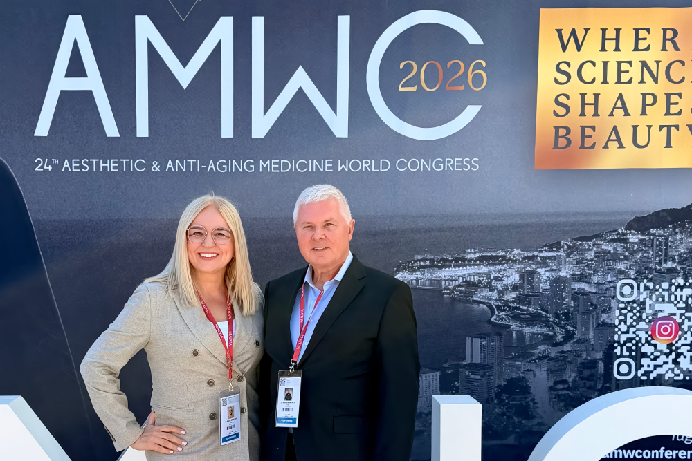 AMWC 2026 – Karina Dudek-Miracka i doktor Krzysztof Miracki na światowym Kongresie Medycyny Estetycznej i Anti-aging