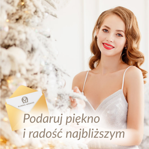 Bon upominkowy na zabiegi medycyny estetycznej to najlepszy prezent na Święta. Podaruj Bliskim upominek, o jakim marzyli. Klinika Miracki Warszawa, Kraków, Katowice, Łódź zaprasza!