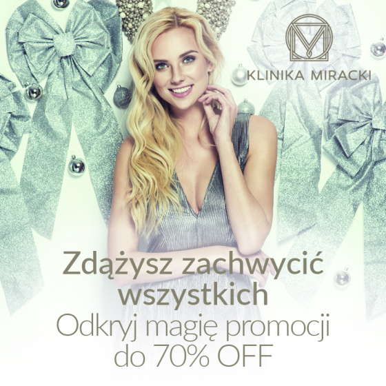To ostatni moment, by zadbać o urodę przed świętami. Zapraszamy na zabiegi w naszych klinikach w Warszawie, Łodzi, Katowicach i Krakowie.