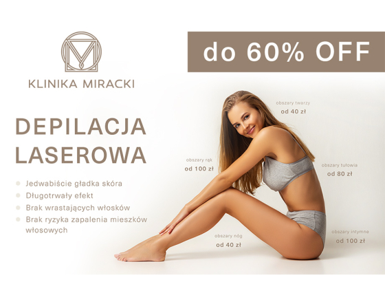 Wybierz komfort i wygodę. ⭐ Pozbądź się zbędnego owłosienia. Już teraz perfekcyjna gładkość bez podrażnień do 60% OFF! | Warszawa, Katowice, Kraków, Łódź.